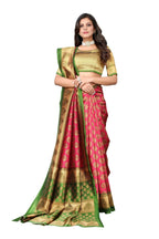 Vamika pink Printed Art Silk Saree | Grocsy