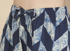Breathables Women’S Loungewear Kaftan Cotton Blue Geometric Print Co-Ord Set | Grocsy