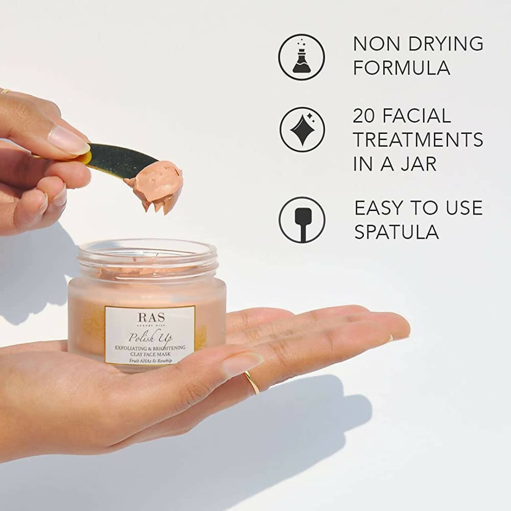Ras Luxury Oils Polish Up Exfoliating & Brightening Clay Face Mask | Grocsy