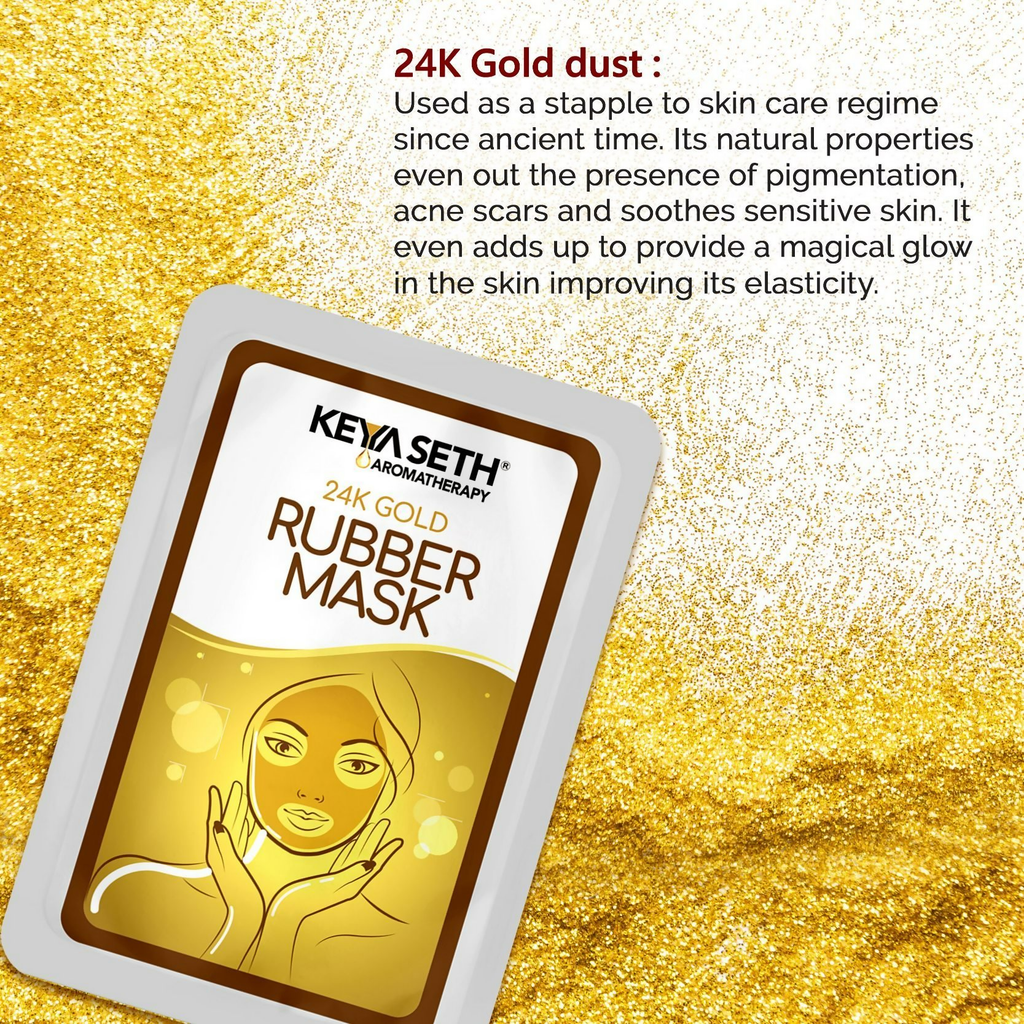 Keya Seth Aromatherapy 24k Gold Rubber Facial Mask | Grocsy