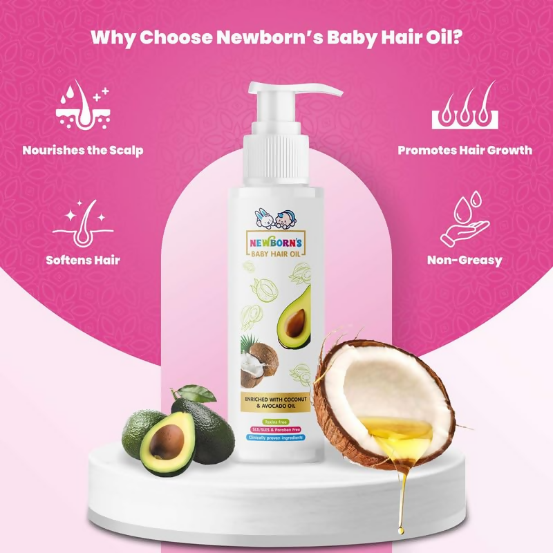 Newborn’s Nourishing Baby Hair Oil | Grocsy