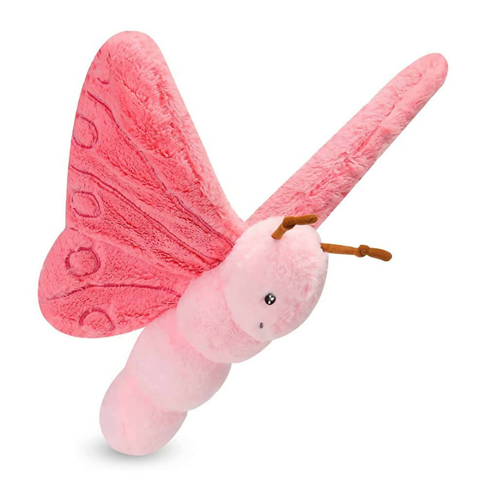 Webby Soft Butterfly Plush Pink Toy for Kids- 40 cm | Grocsy