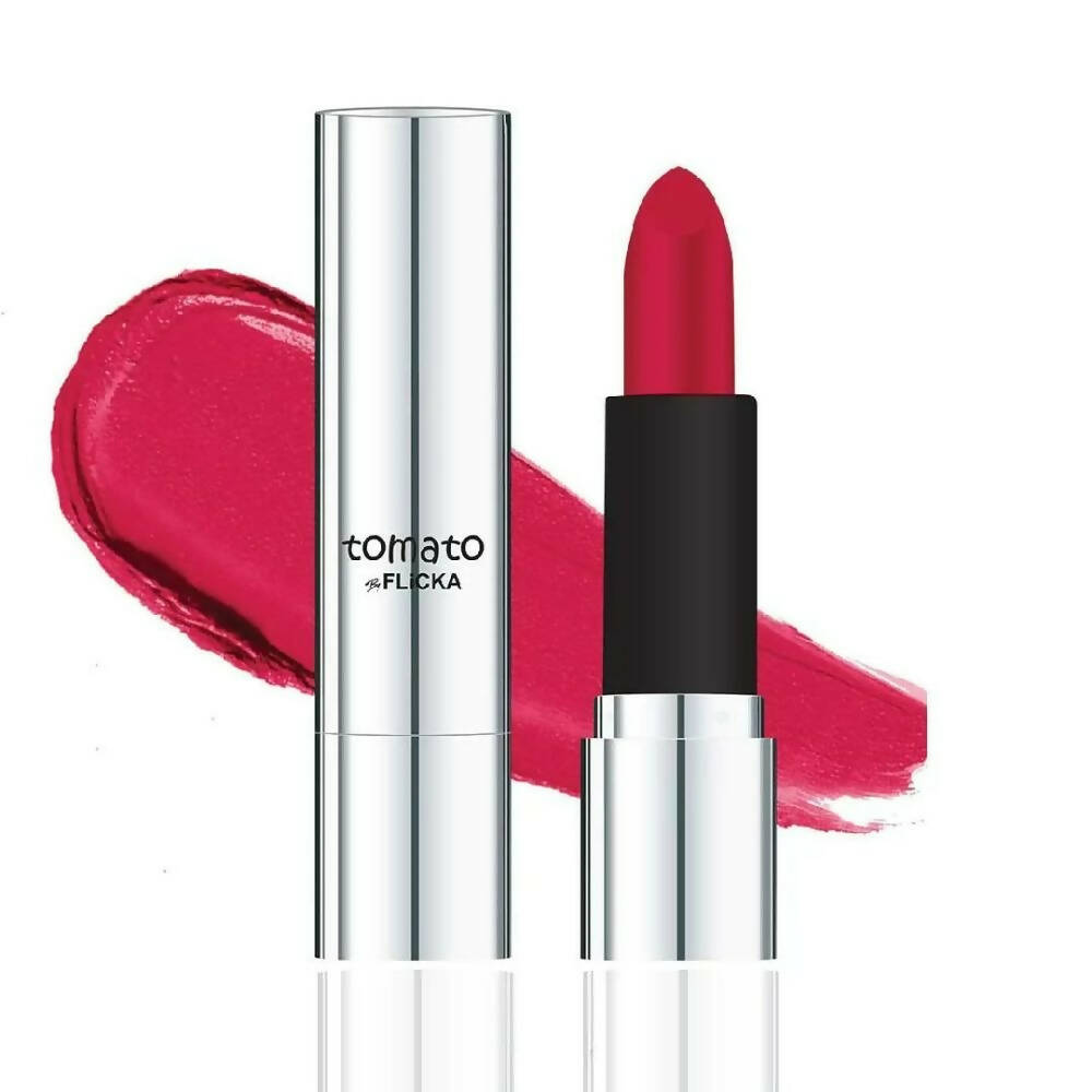 Flicka Tomato Pink Matte Finish Lipstick Shade 16 | Grocsy