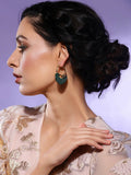 Green Mother of Pearls Stone Earrings- Ruby Raang | Grocsy