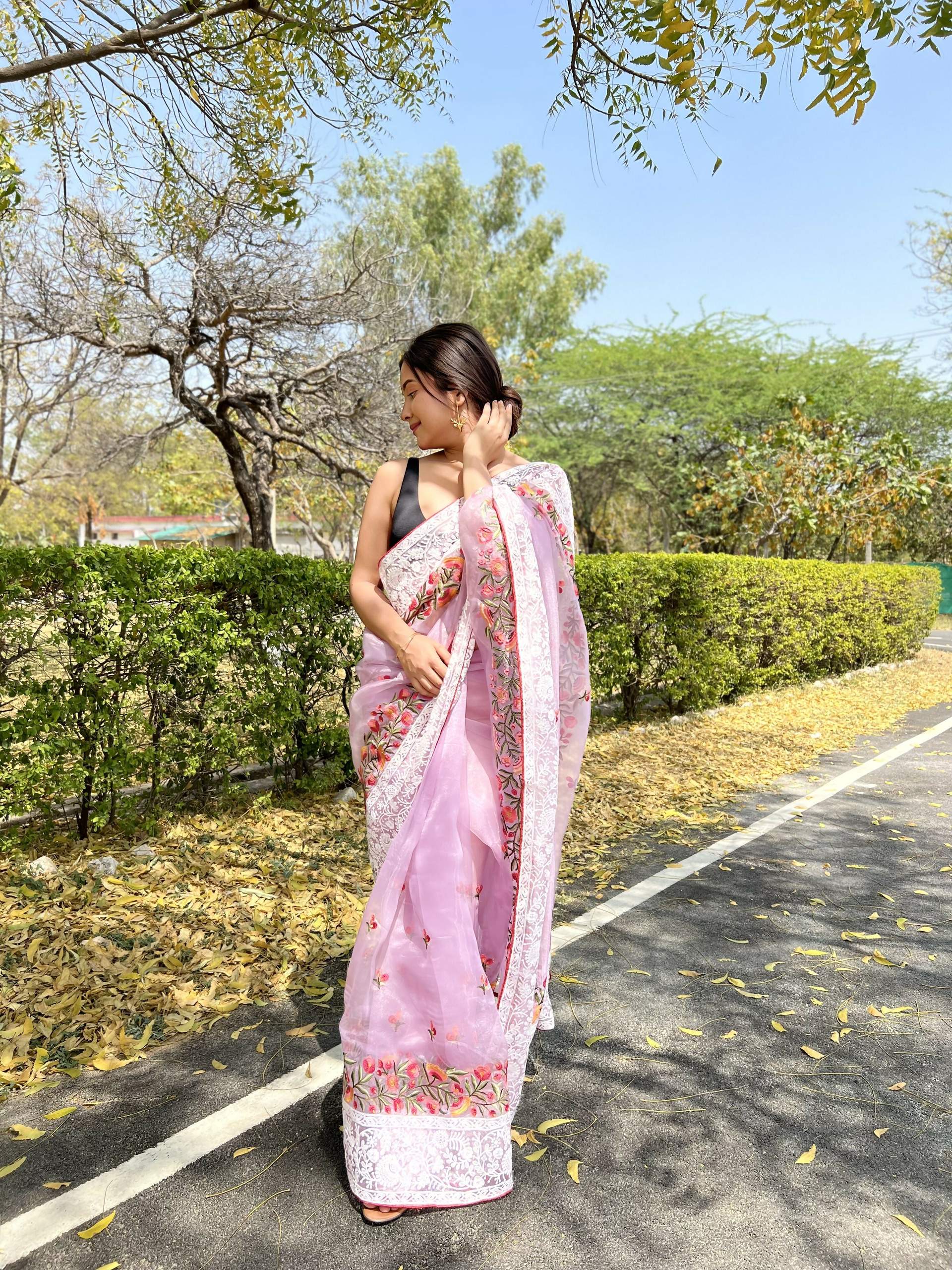 Vamsee Riddhi-Siddhi -1 Lavender Organza Saree | Grocsy