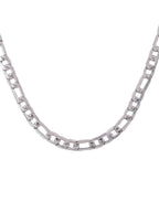 NVR Men Rhodium-Plated Stainless Steel Bohemian Chain | Grocsy