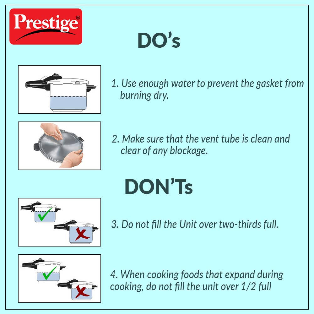 Prestige Popular Stainless Steel Pressure Cooker, Silver Color | Grocsy
