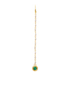 Ruby Raang Green Meenakari Kundan Maang Tikka | Grocsy