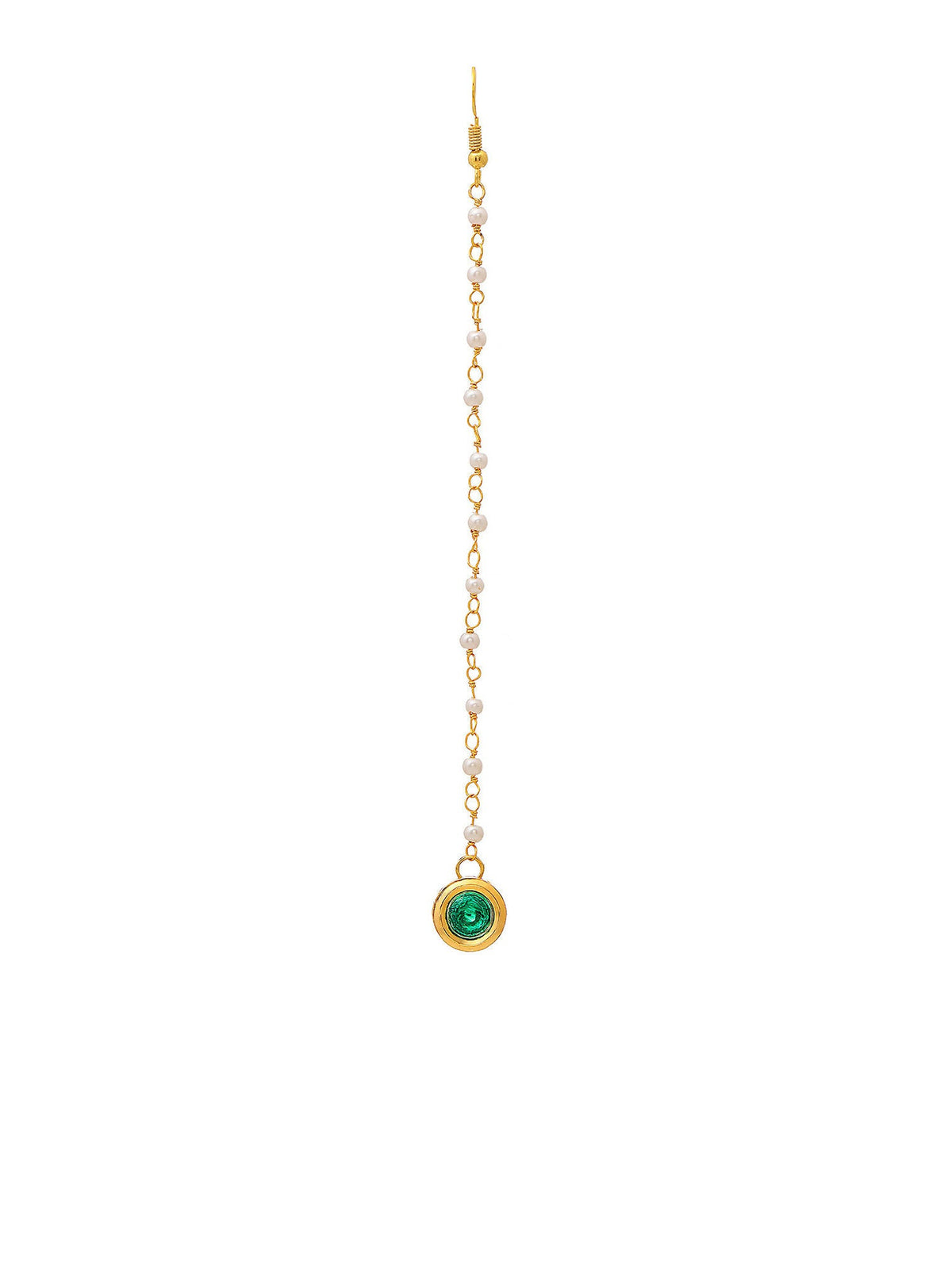 Ruby Raang Green Meenakari Kundan Maang Tikka | Grocsy