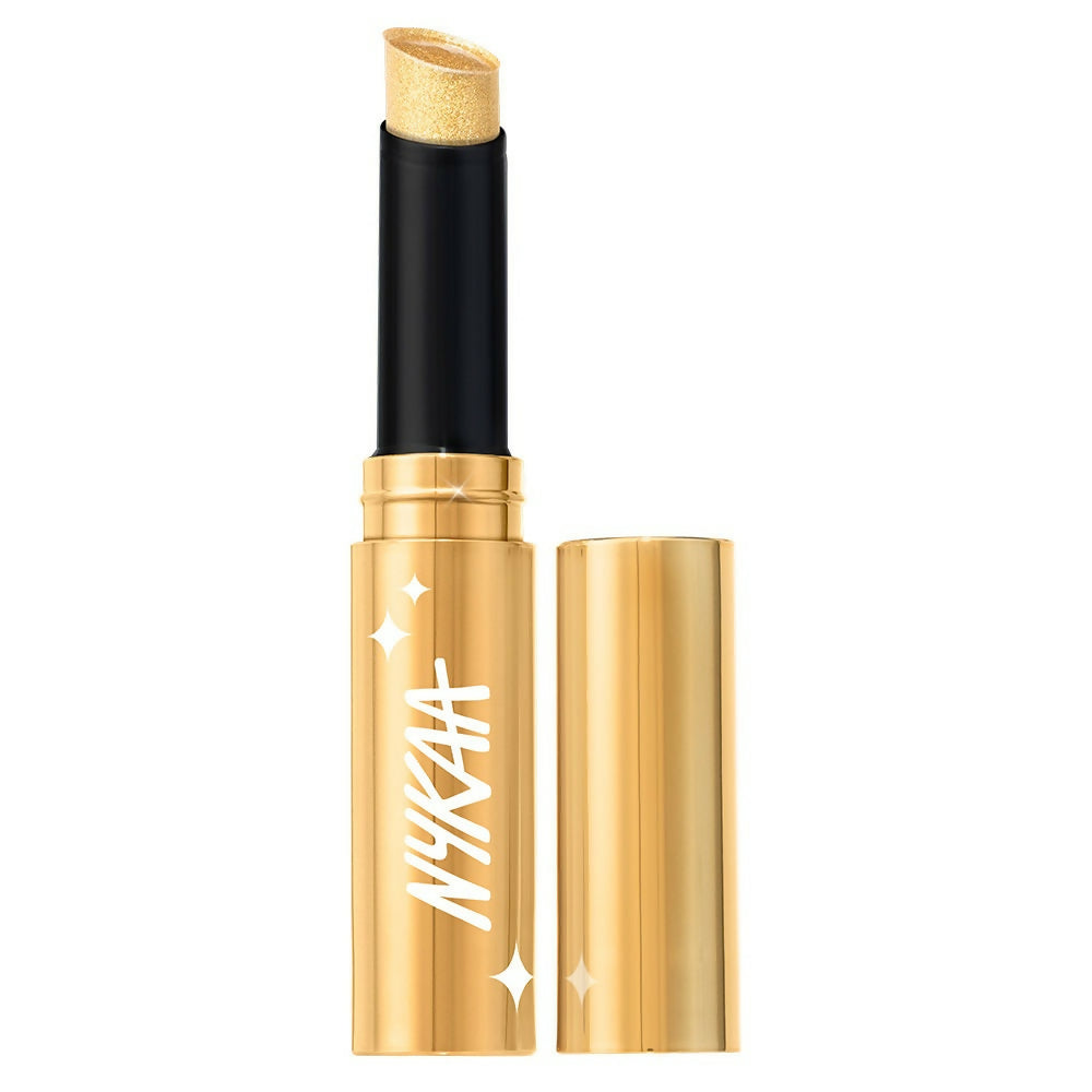Nykaa Diamond Jelly Cooling Shimmer Eyeshadow Stick - Multi-Use, High Shine Glitter - 24K Gold | Grocsy