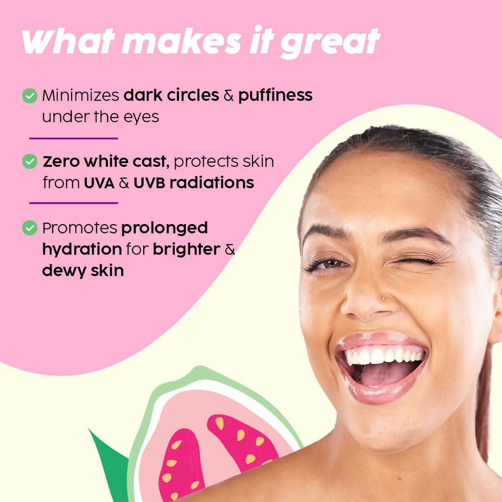 PLIX The Plant Fix Under-Eye Gel and SPF 50+ Guava Glow Sunscreen Combo | Grocsy