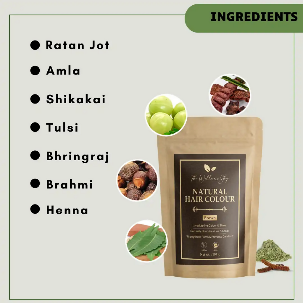 The Wellness Shop Natural Hair Colour Brown | Grocsy