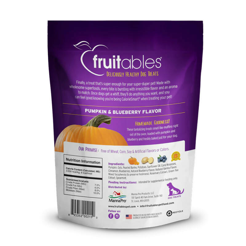 Fruitables Pumpkin And Blueberry Dog Treat | Grocsy