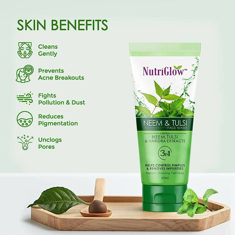 NutriGlow Neem & Tulsi Face Wash | Grocsy