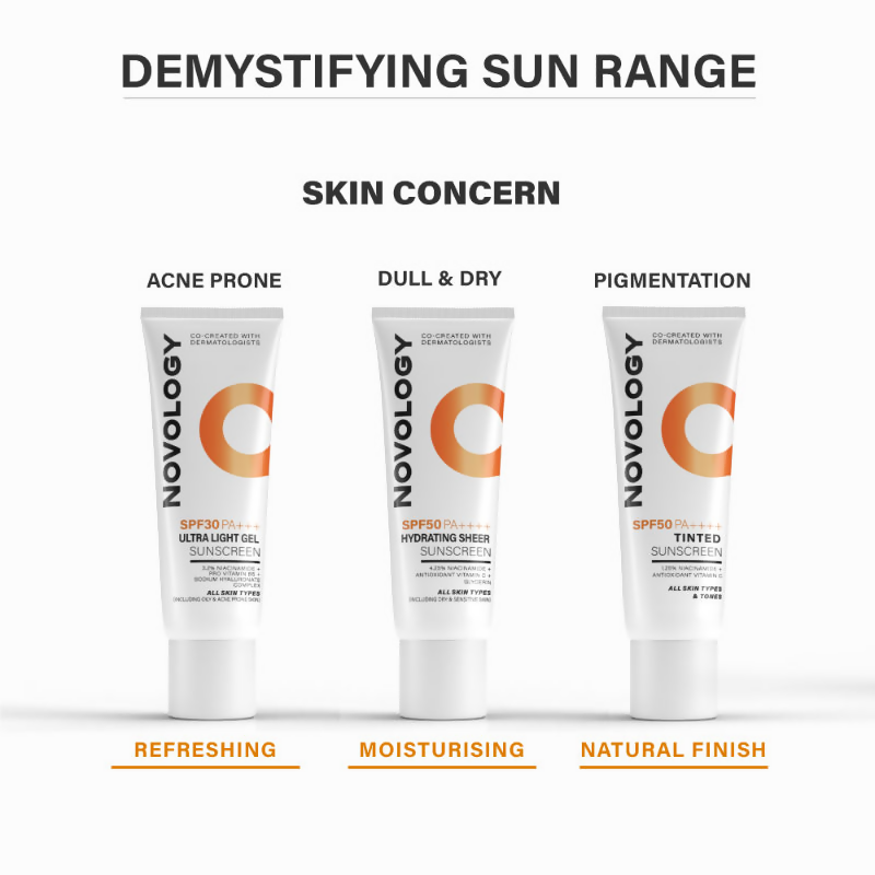 Novology SPF 50 PA++++ Tinted Sunscreen | Grocsy