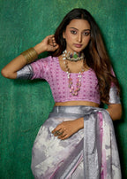 Joban Fashion Dola Silk With Zari Border Shaded Multi Color Work Saree | Grocsy