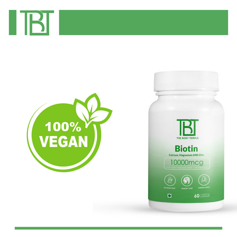 The Body Temple Biotin 10000mcg For Hair Growth and Healthy Skin | Grocsy
