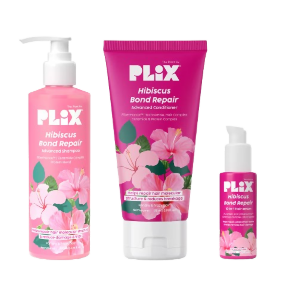 PLIX The Plant Fix Hibiscus Frizz Control Hair Combo | Grocsy