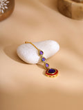 Ruby Raang Blue Meenakari Kundan Maang Tikka | Grocsy