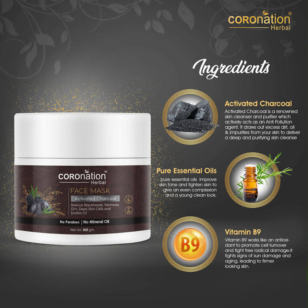 Coronation Herbal Activated Charcoal Face Mask | Grocsy
