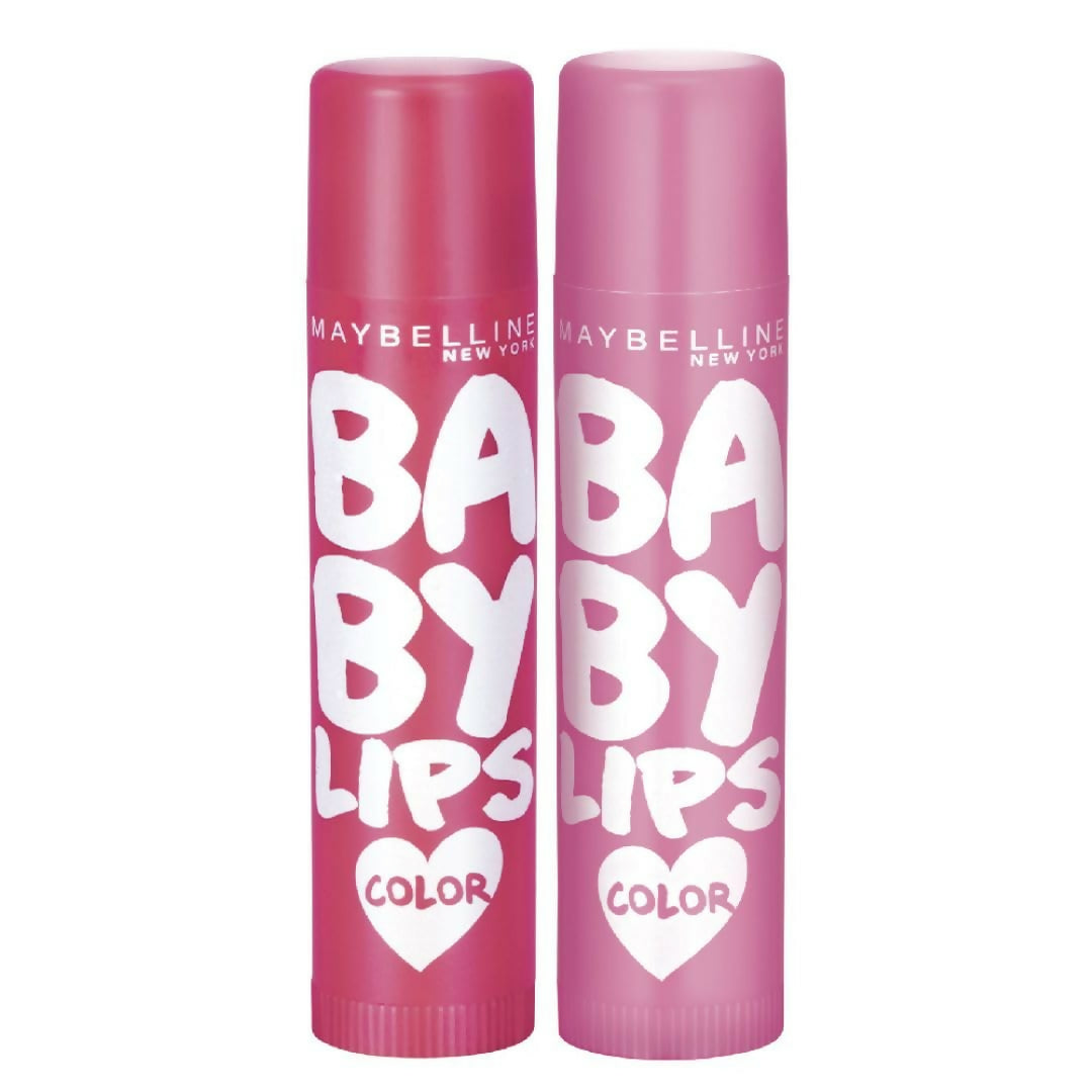 Maybelline New York Baby Lips Pink Lolita & Cherry Kiss Lip Balms Combo | Grocsy