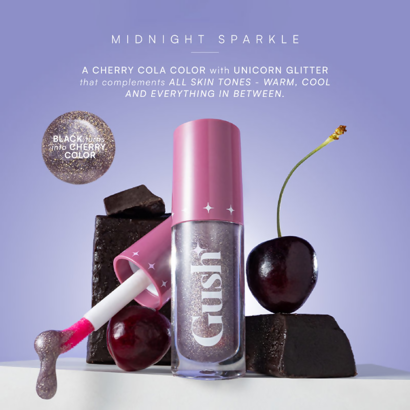 Gush Beauty H-Inched Transformative Glossy Lip Tint - Midnight Sparkle | Grocsy