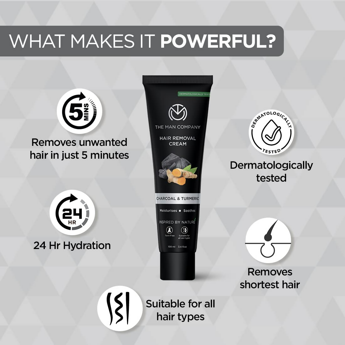 The Man Company Hair Removal Cream For Men | Grocsy