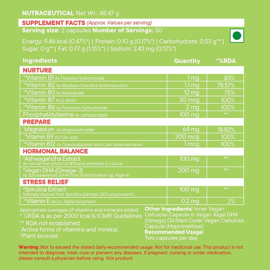Wellbeing Nutrition Slow | Fertility for Her Capsules | Grocsy
