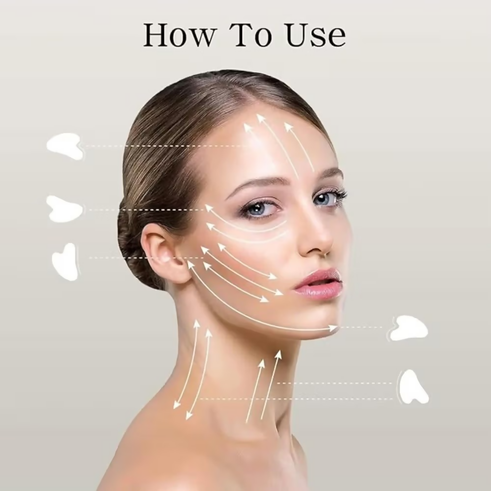 Bronson Professional Black Obsidian Gua Sha Face Massage Tool | Grocsy