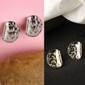NVR Women's Set of 2 Gold & Silver Brass-Plated Artificial Stones Studded Studs Earring | Grocsy