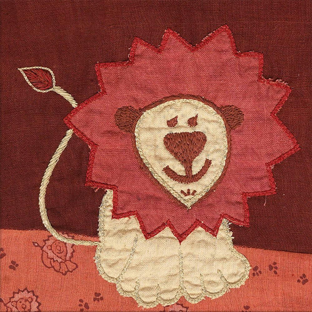 Mhyssa Amara Lion Patch Sleeveless A-line Maroon Frock | Grocsy
