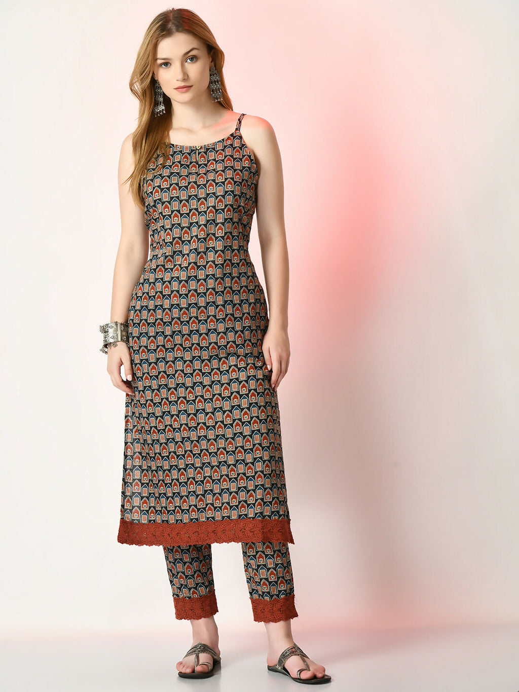 Myshka Women's Multi Printed Kurta With Trousers | Grocsy