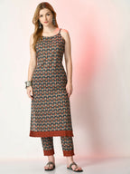 Myshka Women's Multi Printed Kurta With Trousers | Grocsy