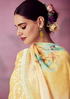 Yellow Muslin Cotton Printed Trendy Salwar Kurta Set - Emponline | Grocsy