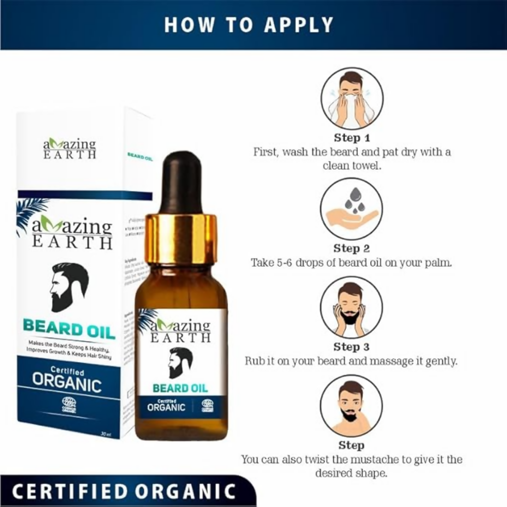 Amazing Earth Beard & Mustache Wax And Beard Oil | Grocsy