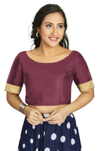 Aastha Fashion Women's Wine Art Silk Designer Traditional Readymade Blouse | Grocsy