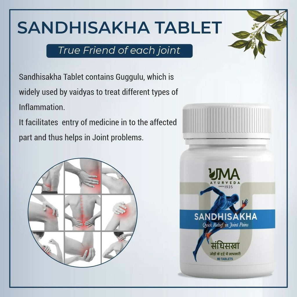 Uma Ayurveda Sandhisakha Ayurvedic Tablets | Grocsy