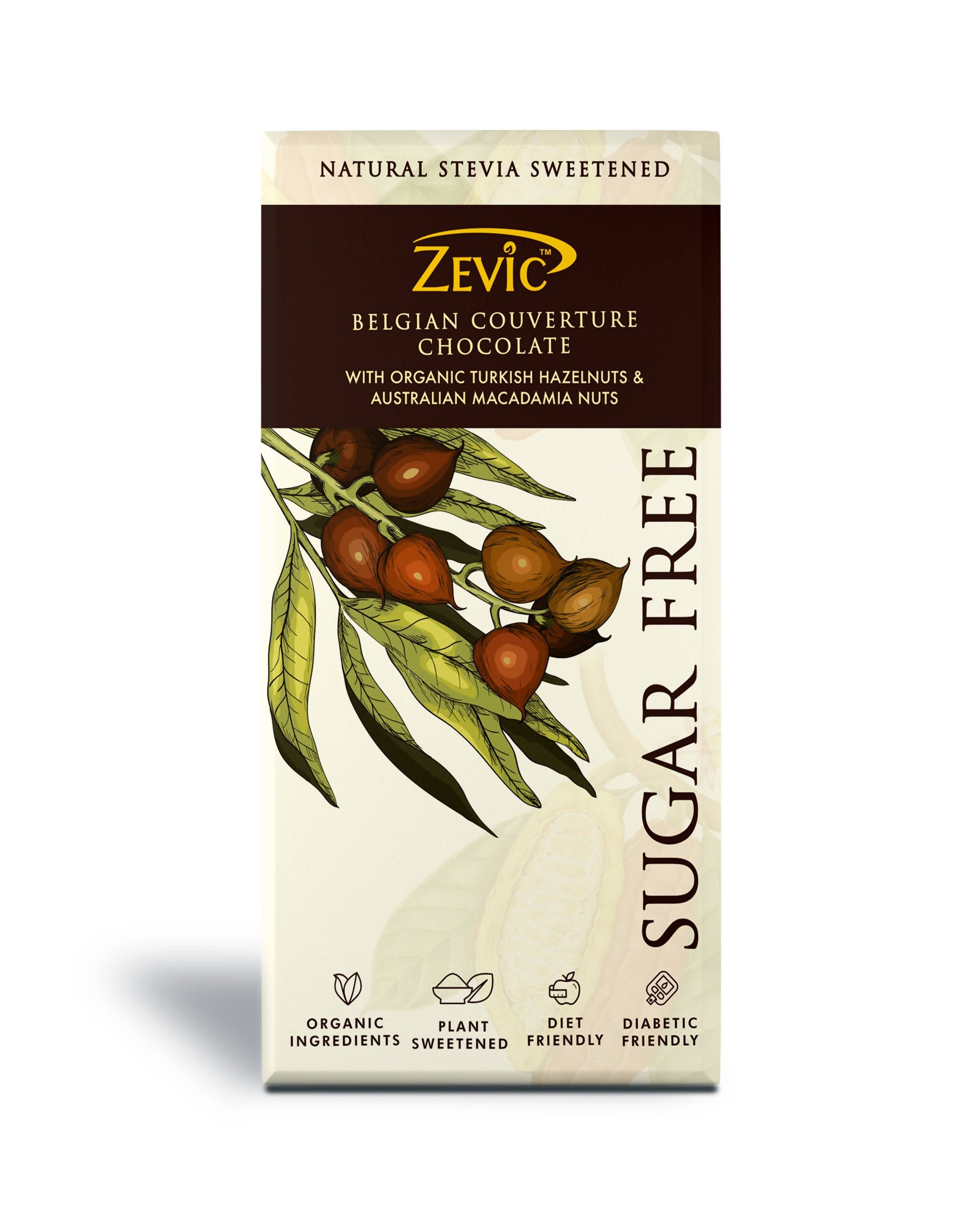 Zevic Belgian Couverture Chocolate with Organic Turkish Hazelnuts and Australian Macadamia Nuts | Grocsy