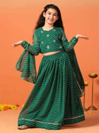 Joban Fashion Girl's Green Color Lehenga Choli | Grocsy