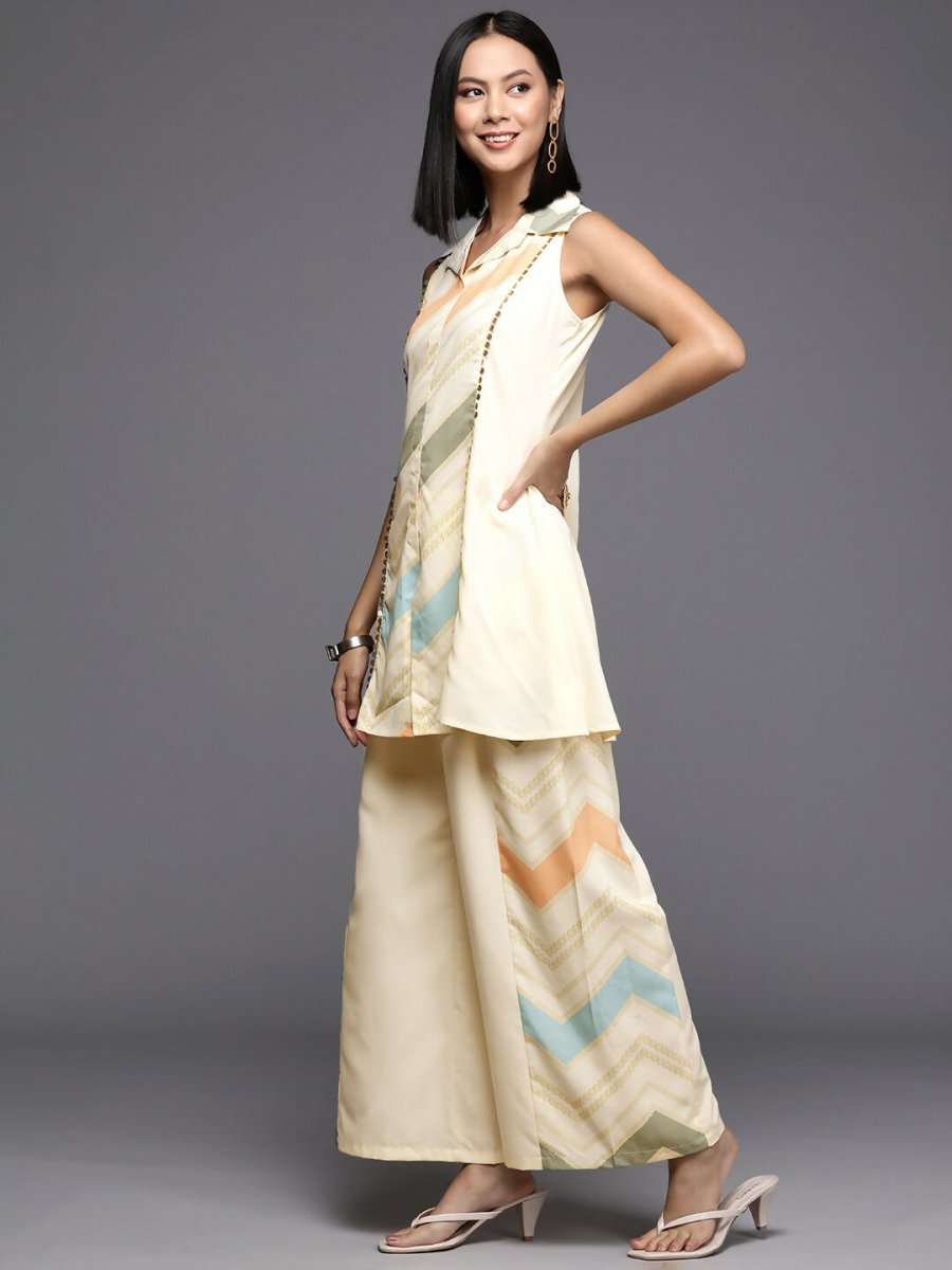 Ahalyaa Women's Traditional Wear Co-ods - Off-white | Grocsy