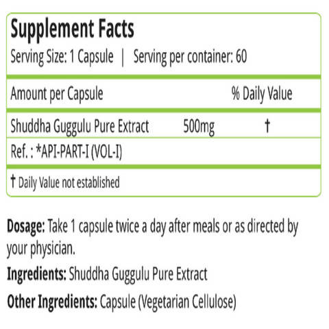 Nature's Velvet Shuddha Guggulu Capsules | Grocsy