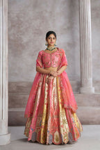 Kesar Fab Pink Silk Embroidered Lehenga | Grocsy