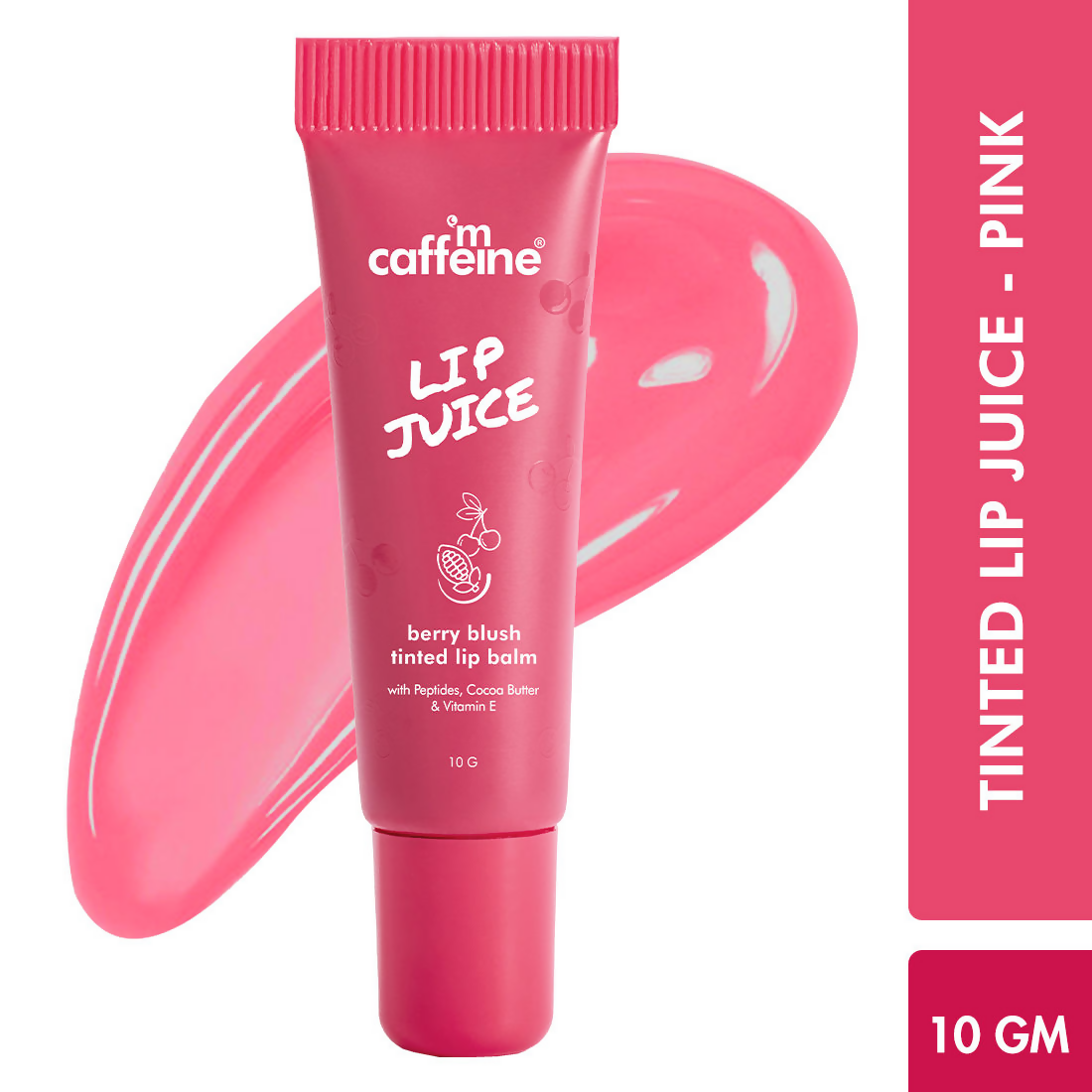mCaffeine Lip Juice Tinted Lip Balm - Berry Blush | Grocsy