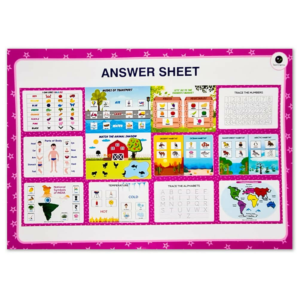 iLearnngrow Comprehensive English Kit - Activity Book for Kids to Learn English with 20 Interactive Worksheets for Age 2 - 6 years | Grocsy