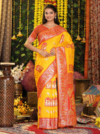 Shree Shyam Fashion Silk Yellow Saree | Grocsy