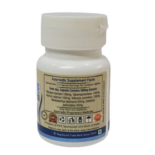 Deep Ayurveda Nervocare 500mg Veg Capsules | Grocsy