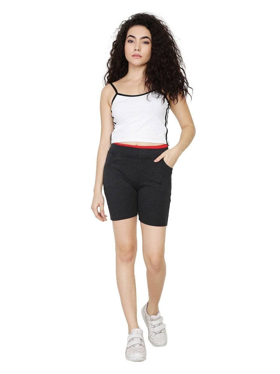 Asmaani Dark Grey Color Short Pant with Two Side Pockets | Grocsy