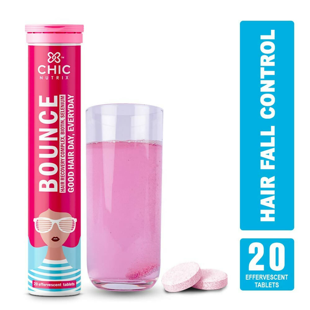 Chicnutrix Glow Japanese Glutathione & Vit. C and Bounce Biotin Effervescent Tablets Combo - Skin Whitening and Hair Growth Supplements | Grocsy
