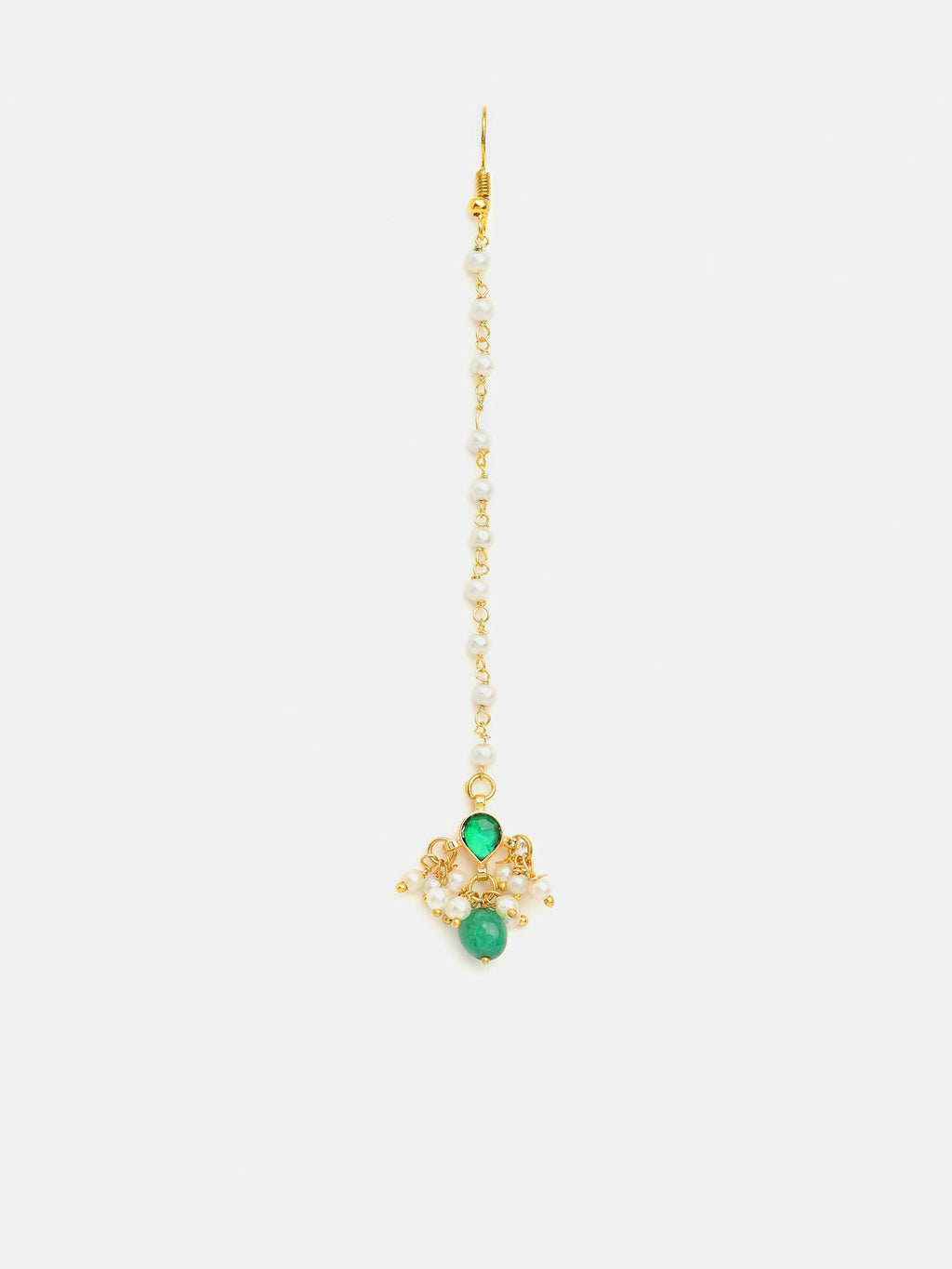 Ruby Raang Handcrafted Kundan Studded Earring With A Maang Tikka | Grocsy