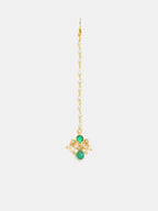 Ruby Raang Handcrafted Kundan Studded Earring With A Maang Tikka | Grocsy